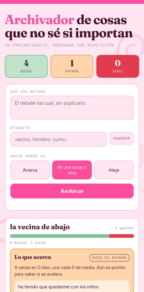 Pantalla de ¿Importa?